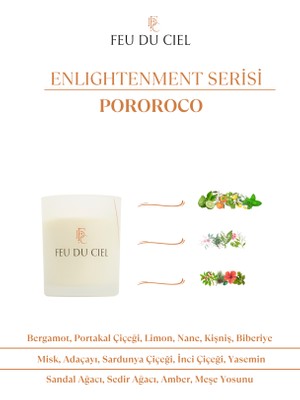 Feu du Ciel Premium Pororoco Sandal Ağacı Portakal Çiçeği Kokulu Mum 150 gr