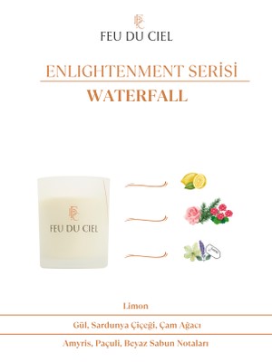 Feu du Ciel Premium Waterfall Beyaz Sabun Kokulu Mum 150 gr