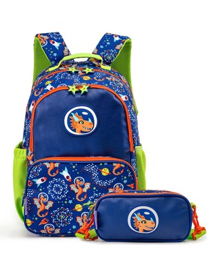 Milk&Moo Milk & Moo Çocuk Sırt Çantası ve Bel Çantası Seti Ponix 2 Parça Çok Renkli Polyester Malzeme