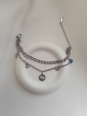 Minne Jewelry Çelik Bileklik / Çelik Göz Sembollü Bileklik