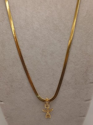 Tılsım Accesories Çelik Kolye+ Zirkon Charm Gold