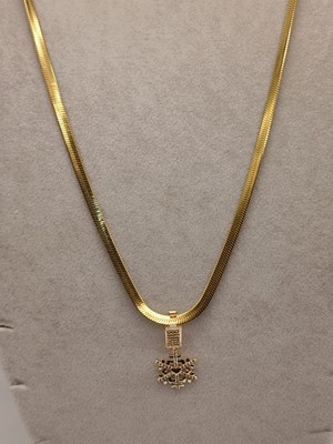 Tılsım Accesories Çelik Kolye+ Zirkon Charm Gold