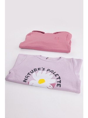 Harika Kids Kız Çocuk 2'li Paket Basic Sweatshirt