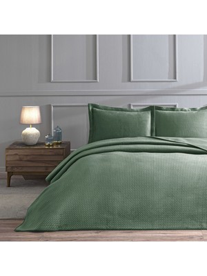 Linens Glace Tek Kişilik Yatak Örtüsü Seti Koyu Yeşil