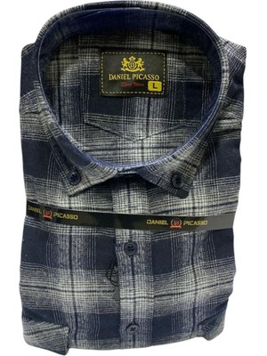 BURSPA Rahat Kesim Kışlık Kareli Çift Cep Kapaklı Erkek Baba Gömlek