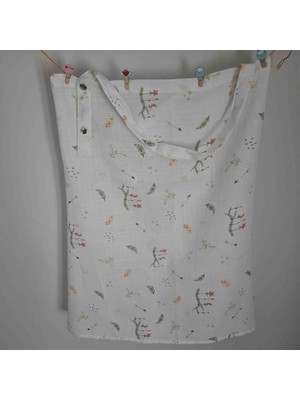 Dery Collection 2 Katlı Çıtçıtlı Müslin Emzirme Örtüsü 70X90 cm