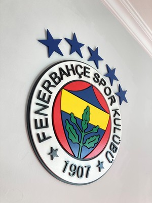 Doruklara Fenerbahçe Premium El Yapımı Ahşap Tablo - 50  cm ,  özel tasarım