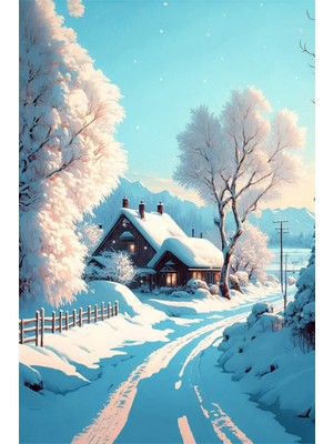 Aden Kış Temalı Kanvas Tablo