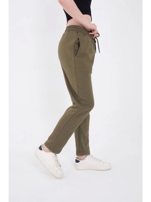 Burtex Unisex Üç Iplik Basic Eşofman Pantolon - Haki