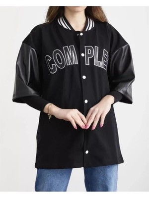 Burtex Complex Kolej Oversize T-Shirt - Siyah