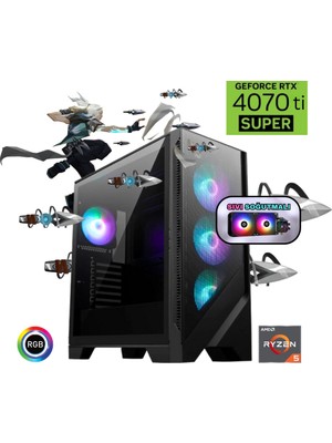 Güneysu Ryzen 5 7600X 16GB Ddr5 1tb SSD Rtx 4070 Ti Super 240MM SIVI SOĞUTMA Oyun Bilgisayarı