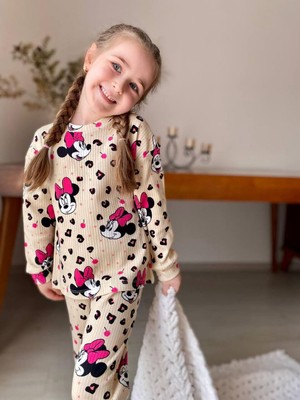 Nina Kids  Pamuk Minnie Fitilli Kız Pijama Takımı 6 Yaş