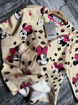 Nina Kids  Pamuk Minnie Fitilli Kız Pijama Takımı 6 Yaş