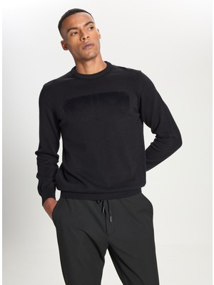 Altınyıldız Classics Bisiklet Yaka Standart Siyah Erkek Kazak ACE492510191_TRIKO Bısıklet Yaka