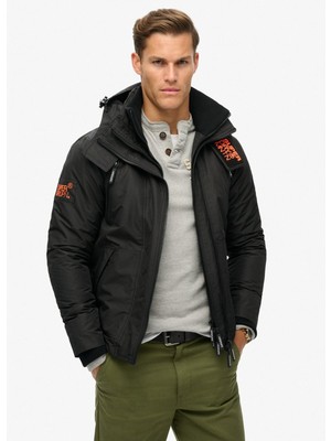 Superdry Siyah Erkek Mont M5011921A02A_HOODED Mtn Wındbreaker