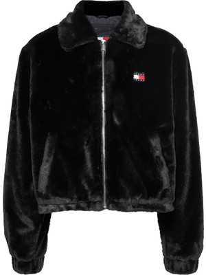 Tommy Jeans Standart Siyah Ceket Tjw Faux Fur Jacket