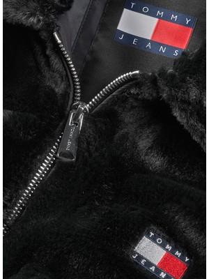 Tommy Jeans Standart Siyah Ceket Tjw Faux Fur Jacket