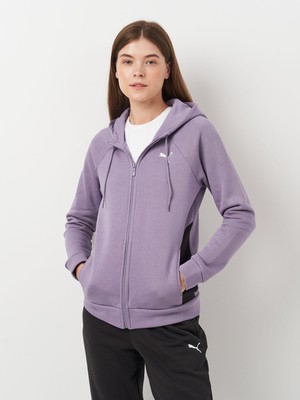 Puma Classic Hooded Tracksuit Fl Kadın Mor Günlük Stil Eşofman Takımı 68303530