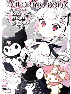 Parti Dükkanım Kuromi Boyama Kitabı Stickerlı (16 Sayfa)