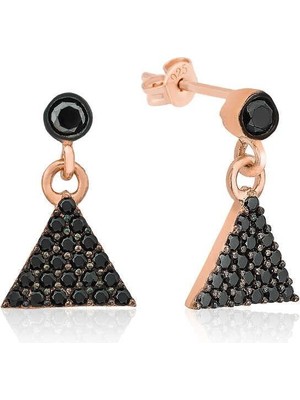 Cey jewelry Gümüş Üçgen Bayan Küpe