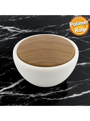 Badem10 Piyano Polimer Düğme Kulp Dışbükey Aytaşı Ceviz Dolap Mobilya Mutfak Dolabı Çekmece Kulpu Kulbu