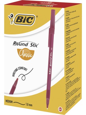 Bic Round Stic Tükenmez Kalem Kırmızı 60'Lı Kutu