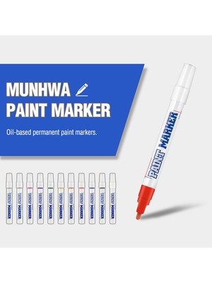 Munhwa Paint Marker 12'li Paket Markalama Kalemi Kırmızı