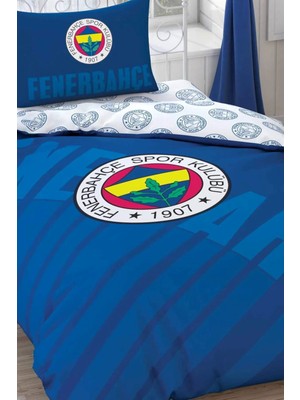 Taç Lisanslı Tek Kişilik Nevresim Takımı Fenerbahçelacivert Logo