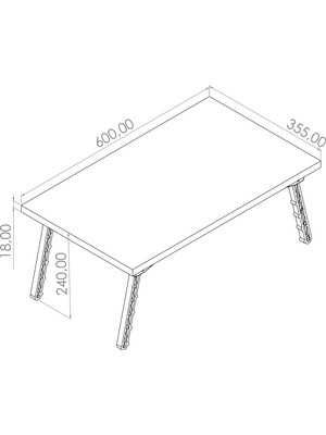 E-Moka Pratik Notebook Sehpası