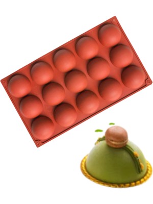 Profesyonel Silikon Yarım Küre Kalıp 15 Bölmeli