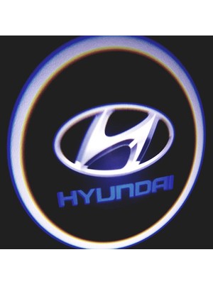 Femex Hyundai Araçlar Için Pilli Yapıştırmalı Kapı Altı LED Logo
