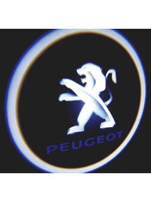 Femex Peugeot Araçlar Için Pilli Yapıştırmalı Kapı Altı Led Logo