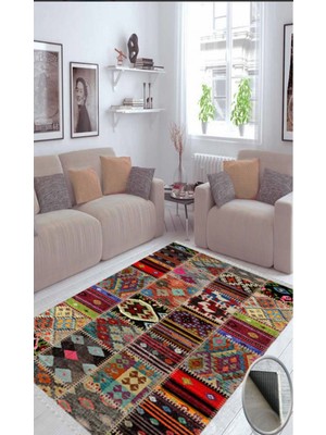 Tuğhome Patchwork Digital Baskı 80 x 150 Kilim