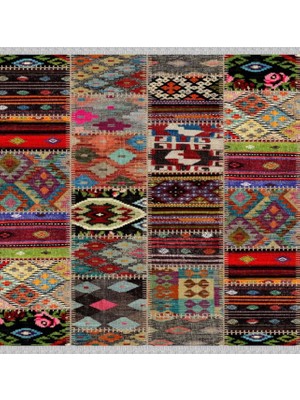 Tuğhome Patchwork Digital Baskı 80 x 150 Kilim