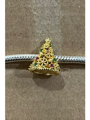 Fubena Altın Renk Noel Ağacı Charm