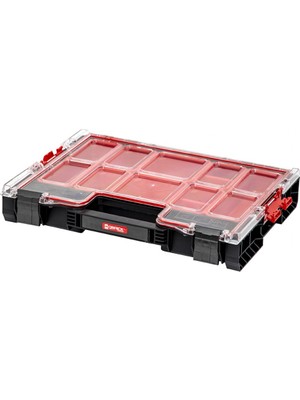 Qbrick System PRO Organizer 200 - Contalı Polikarbon Kapaklı Organizer Kutusu, 6 L, Siyah