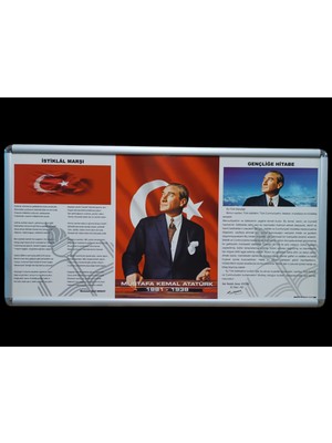 Panda Milli Levha 3 Lü Set Tek Parça Alüminyum Rondo Çerceve 45 x 90 cm