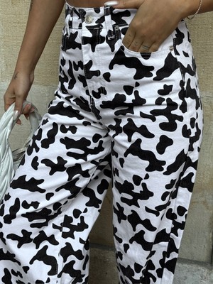 Xbella Denim Dalmaçyalı Baggy Pantolon