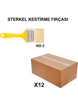 Izmir Fırça Arge Toptan Sterkel Kestirme Fırçası No 3- 12 Adet 003132