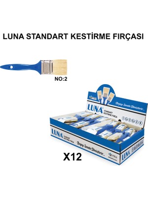 Izmir Fırça Arge Toptan Luna Standart Kestirme Fırçası No 2 - 12 Adet 003026