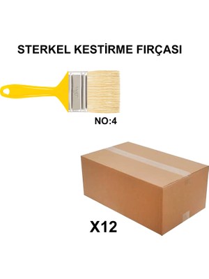 Izmir Fırça Arge Toptan Sterkel Kestirme Fırçası No 4- 12 Adet 003149