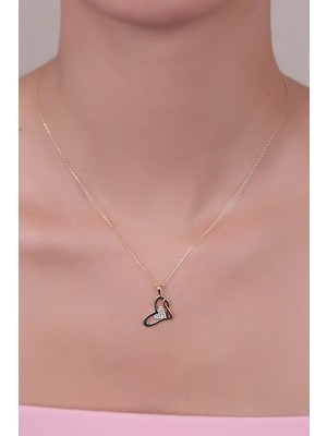 Çelikoğlu Kuyumculuk 8 Ayar Altın Kalpli  Kolye 1,80 gr