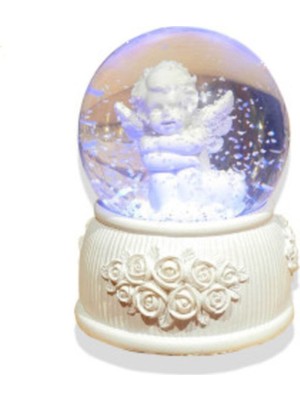 Md Beyaz Melek Işıklı Kar Küresi Arkadaşa
