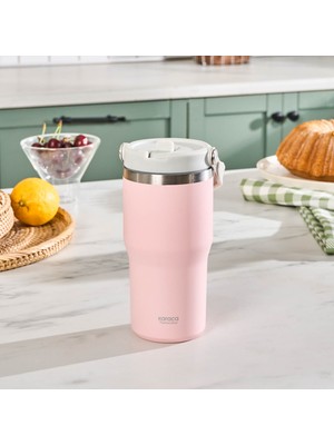 Karaca Star Ice Pembe 550 ml Çelik Sızdırmaz Termos Uzun Süre Sıcak/Soğuk Tutma Özelliği