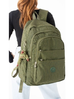 Çanta Trend Büyük Boy  Maymuncuk Hediyeli Su Geçirmez Kumaş Okul Seyahat Sırt Çantası