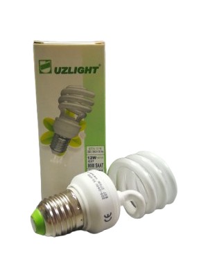 Uzlight 12W Spiral Tasarruflu Ampul Sarı Işık E27 Duy 10'lu Paket