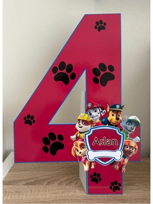 Okart Tasarım Paw Patrol “4” Masaüstü Ayaklı Pano