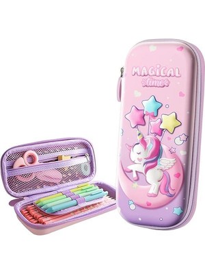 Valkyrie 3 Boyutlu Ay Yıldız Balon Unicorn Su Geçirmez Kalem Kutusu