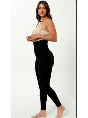 Trendform Yüksek Bel Korse Şekillendirici Tayt Lazer Kesim