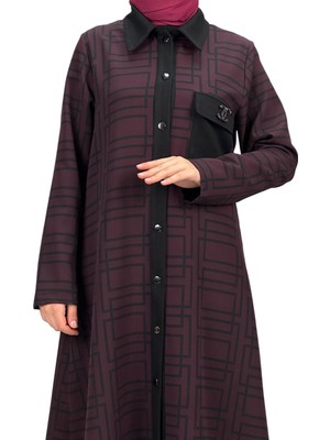 ottomanwear.com Büyük Beden Cep Kombinli Tunik Bordo OTW2110